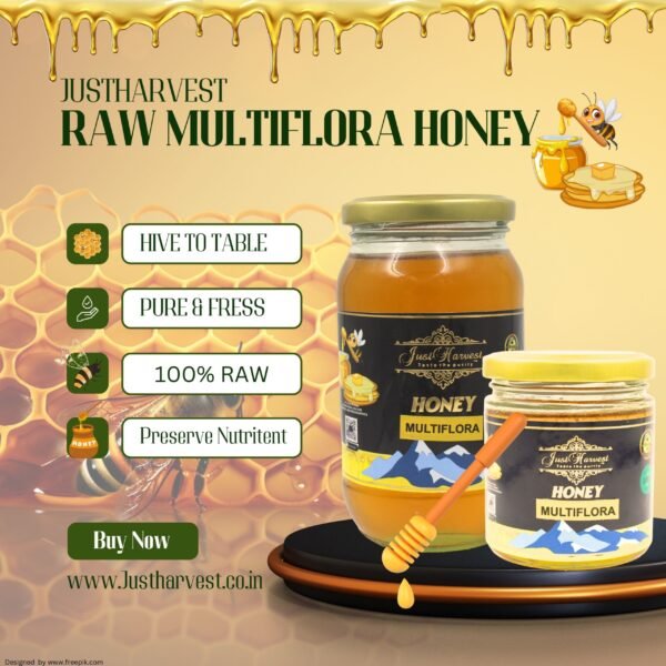Buy Justharvest Raw Multifloral Honey online 225gms