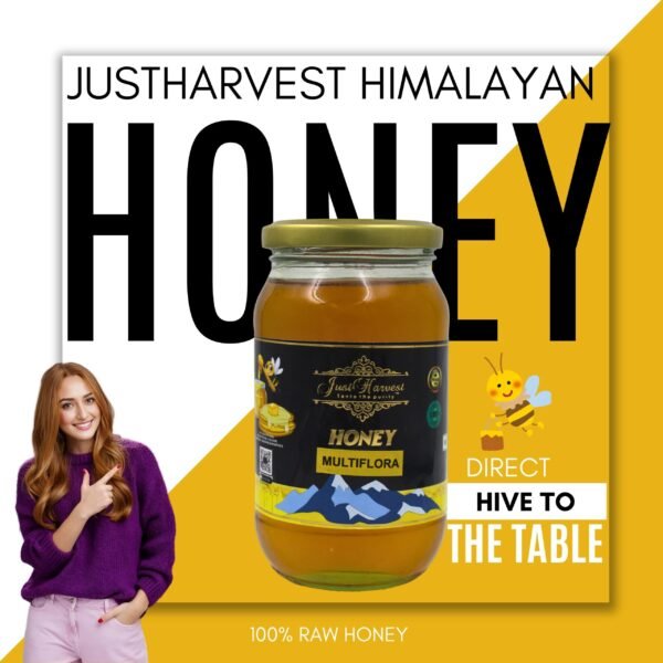 Buy Justharvest Raw multifloral honey 500gms
